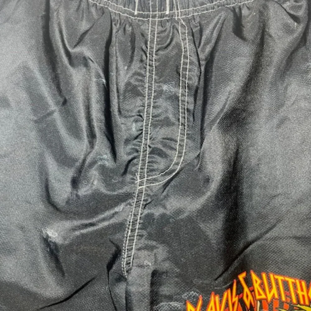 Vintage Retro‎ Black Stretch Beavis and Butthead Swim Trunks Memorabilia Sz M